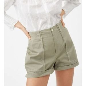 NWT LA VIE Rebecca Taylor Stretch Herringbone Utility Shorts Size 28